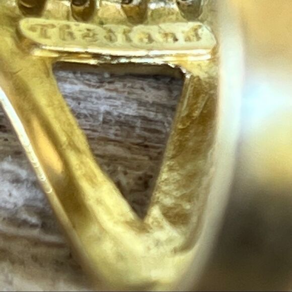 Sheila Fajl 18K Gold CZ Encrusted Hamsa/Evil Eye  Ring Size - Picture 7 of 14